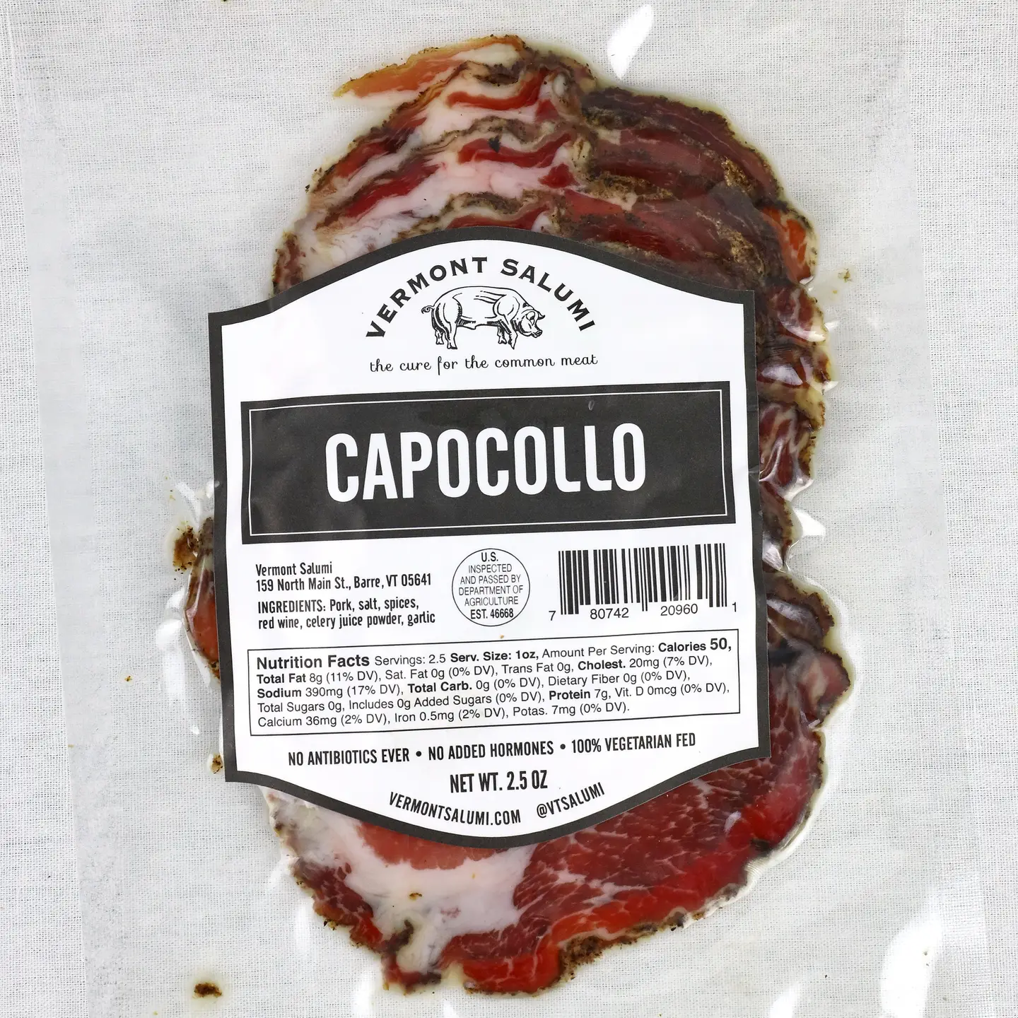 Vermont Salumi - Capocollo Sliced Pork